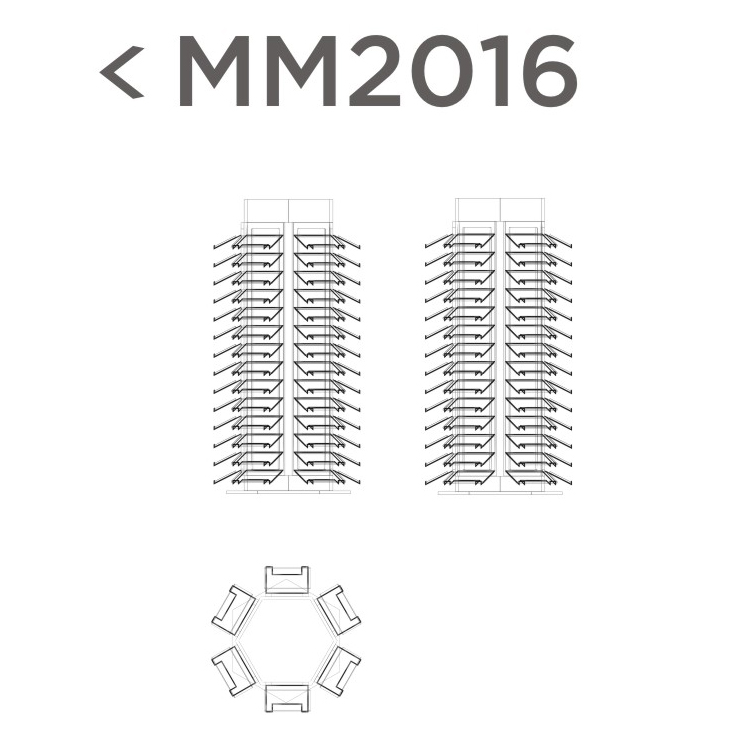 Practicle mosaic display rack-MM2016