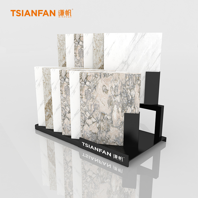 Metal table top displays for quartz stone tile display rack Manufacturer-E2020