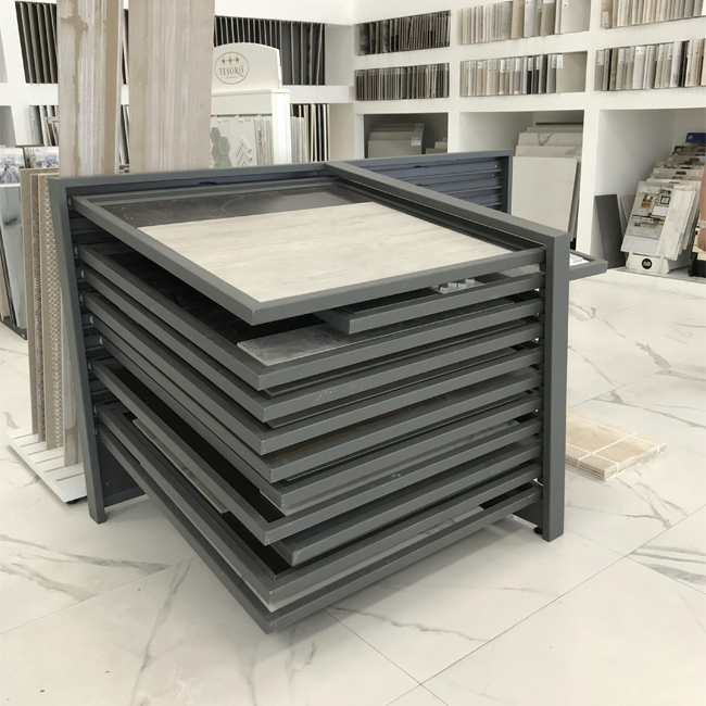 Reclining Ceramic Tile Display Shelf, Ceramic Tile Shelf For Exhibition Hall Display-CX2016