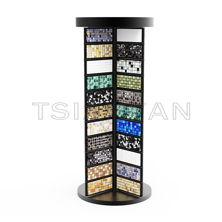 Mosaic tile samples stand upright display rack-ML986