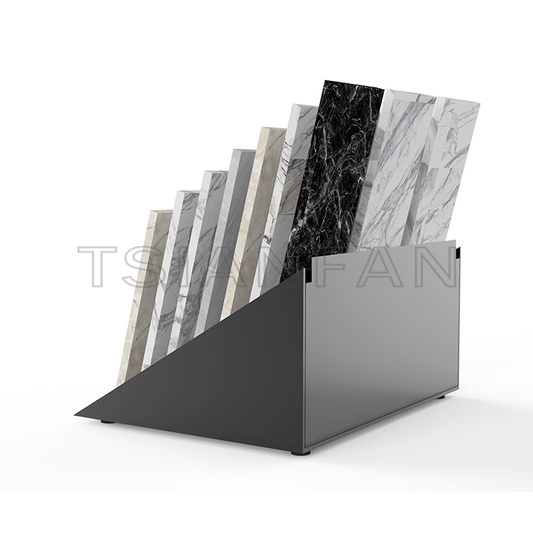 Waterfall Stone limestone metal table top display-SRT845