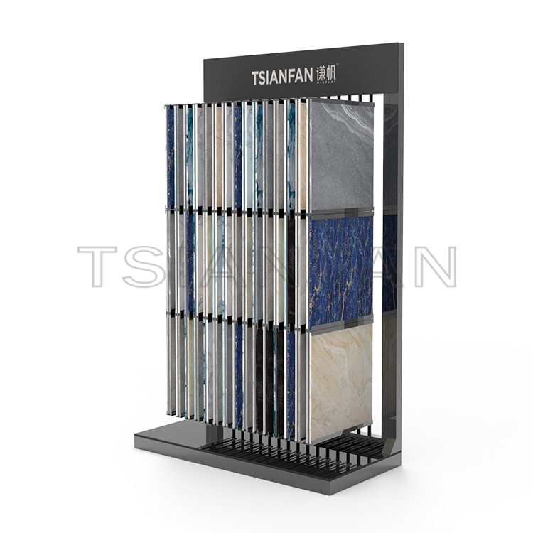 Factory direct sale upright quartz stone floor display stand-SG001
