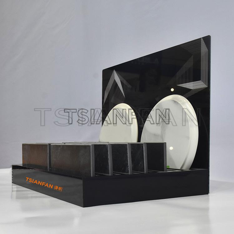 Natural stone stone sample table display stand