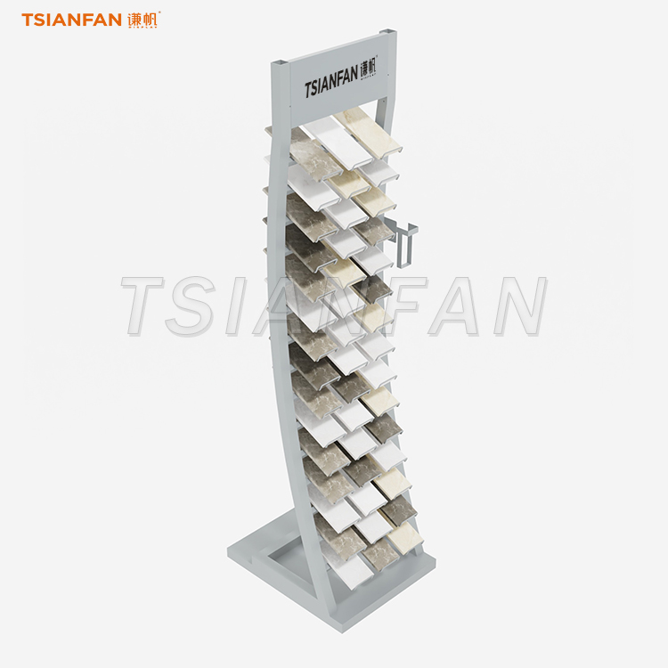 Best-selling quartz stone floor stand granite sample display stand -SRT017