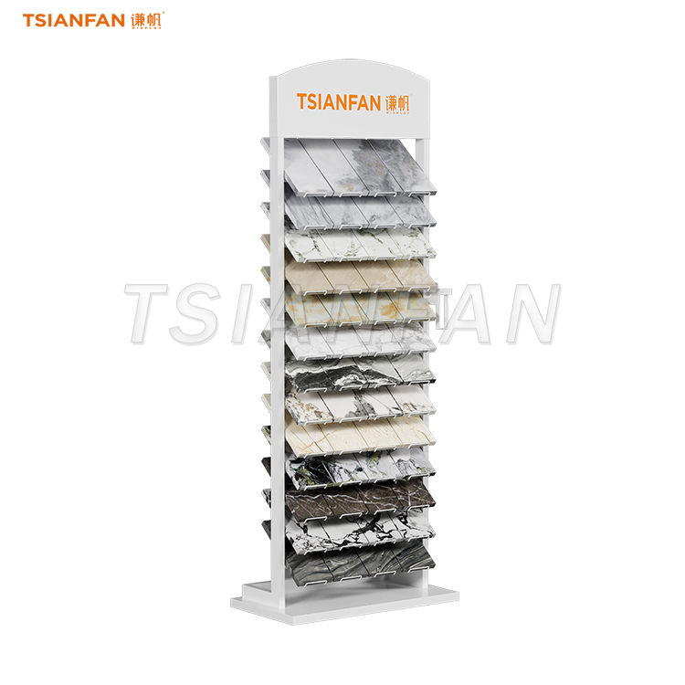 natural stone display stand quality stone display rack for retail and exhibition hall-SRL128