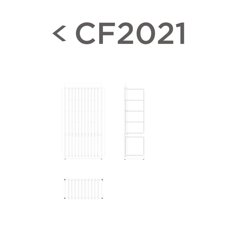 Wire Power Panel Wing | Metal Display Rack-CF2021  