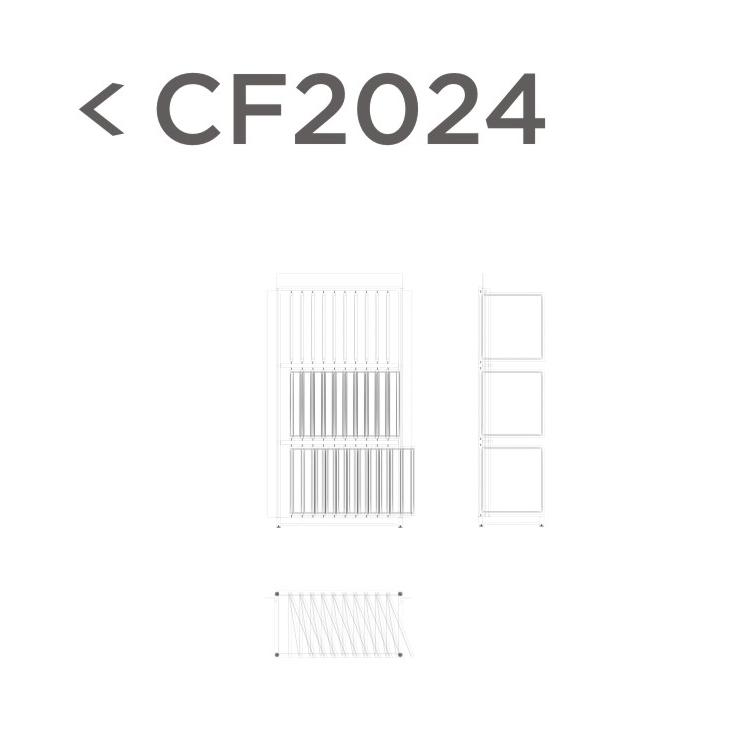 side grid frame metal display rack for ceramic-CF2024