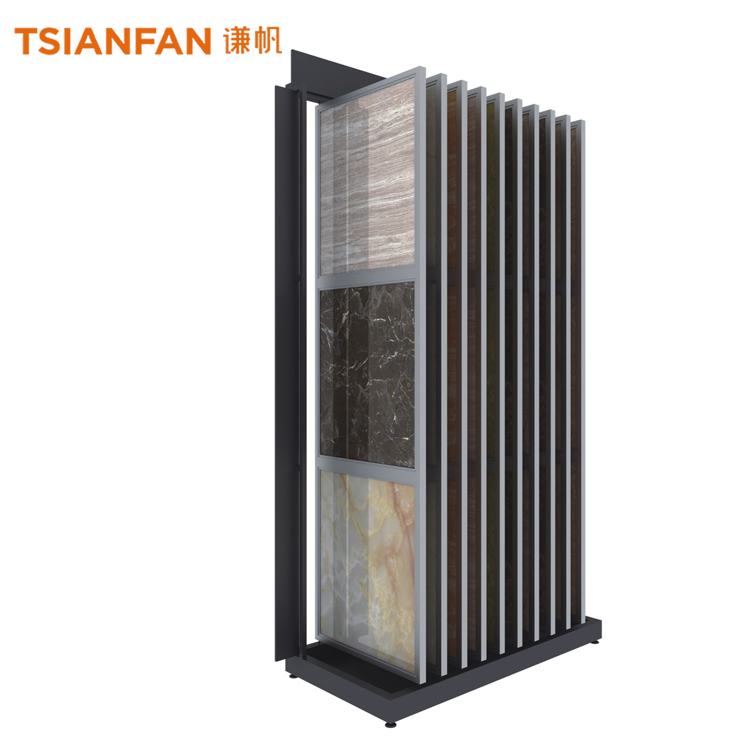 Wing style ceramic tile display rack with advertisement board-CF2025