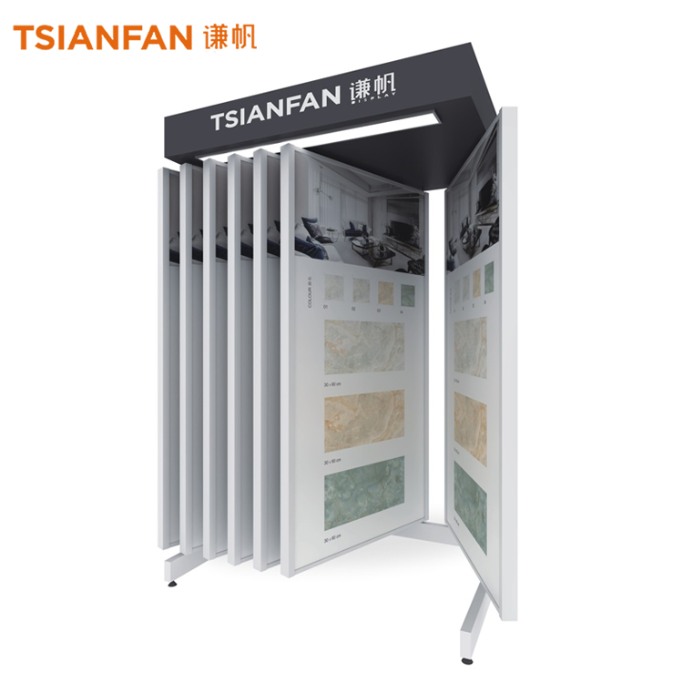 Tile exhibition rack flip showcase stone showcase-CF2044