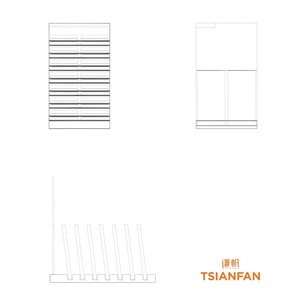 simple and elegant  tabletop display rack services-SJ3035