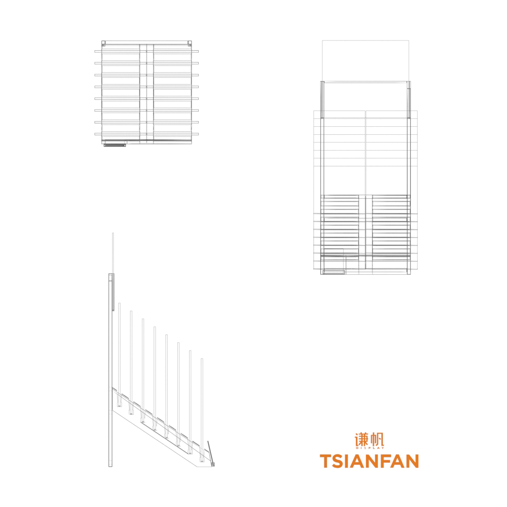 Exquisite Table Top Display, Countertop Stone display rack shelf-WJ3003