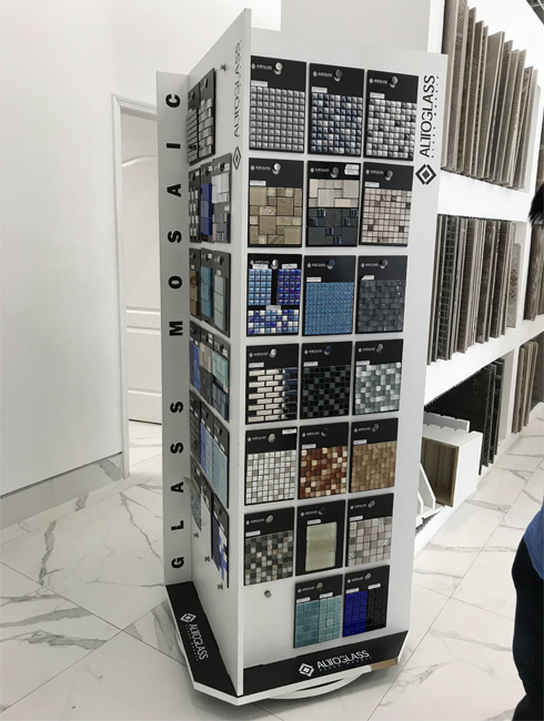 高档马赛克旋转展示架，石材展示架