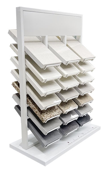 Quartz Stone Marble Display Rack In Showroom Online Shopping Supplier SRT065