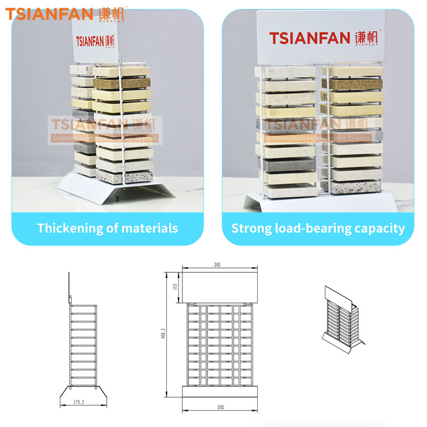 Stone Marble Granite Sample Countertop Display Rack Shelf Frame SRT010