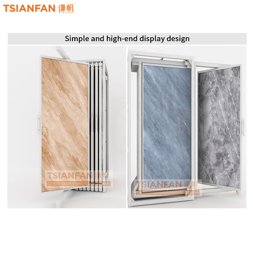 Pull-Out Rotating Large Board Ceramic tile Display Cabinet Rack