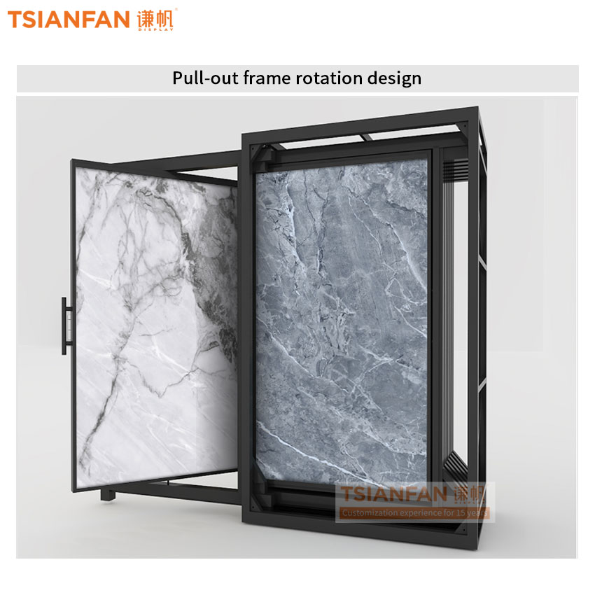 Pull-Out Rotating Large Board Ceramic tile Display Cabinet Rack