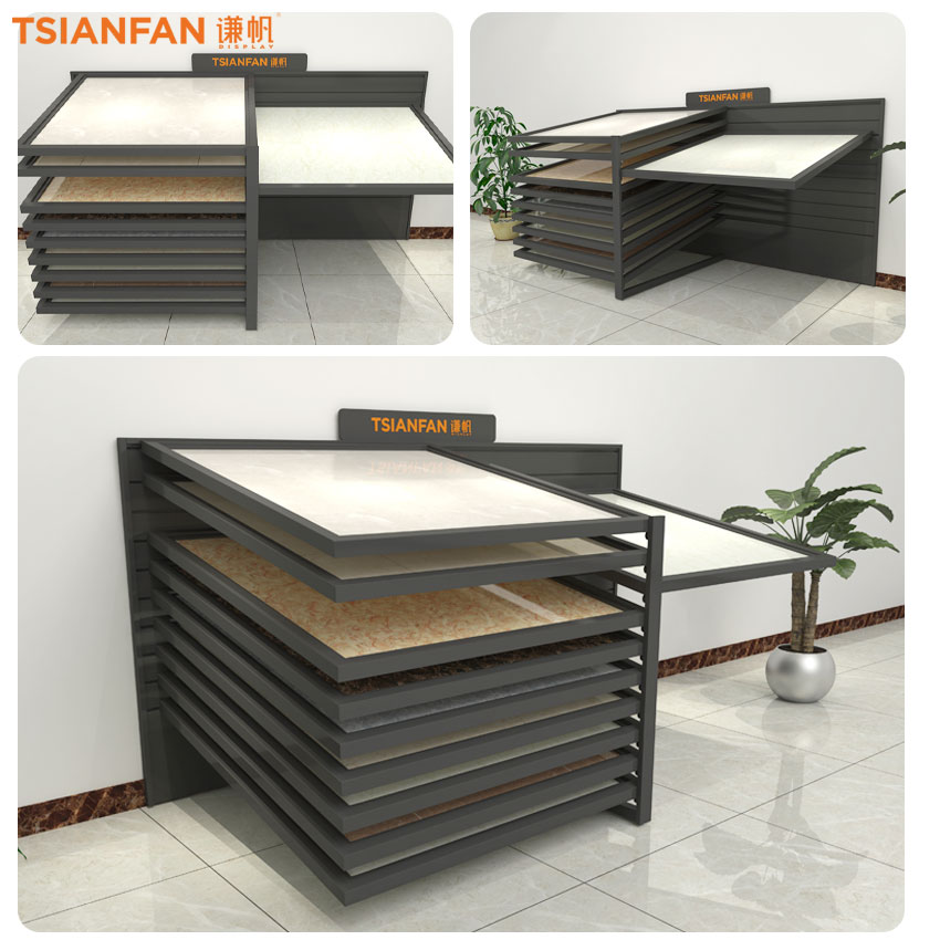 Tile Showroom exhibition Reclining Display Rack