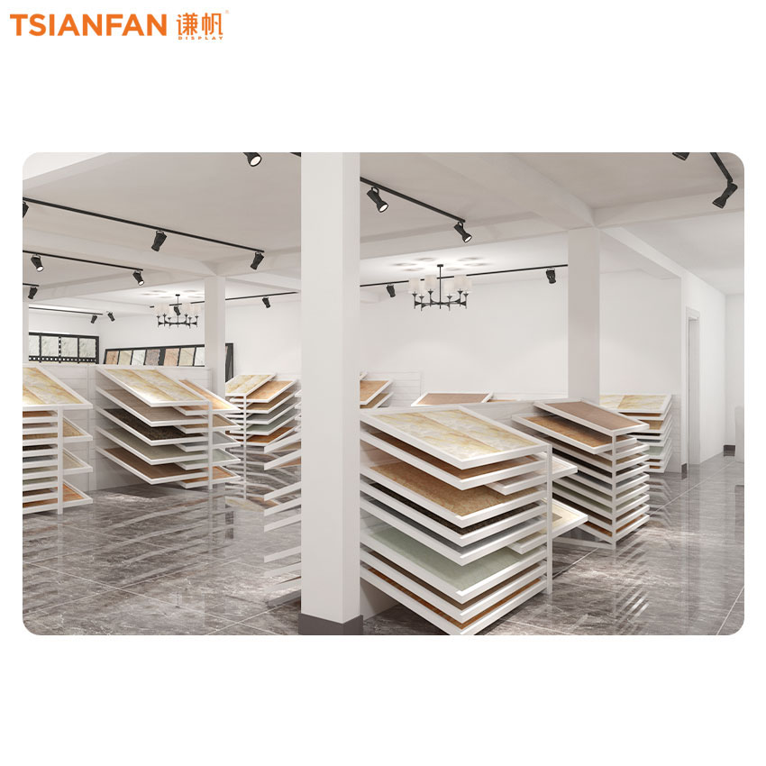 Tile Showroom exhibition Reclining Display Rack
