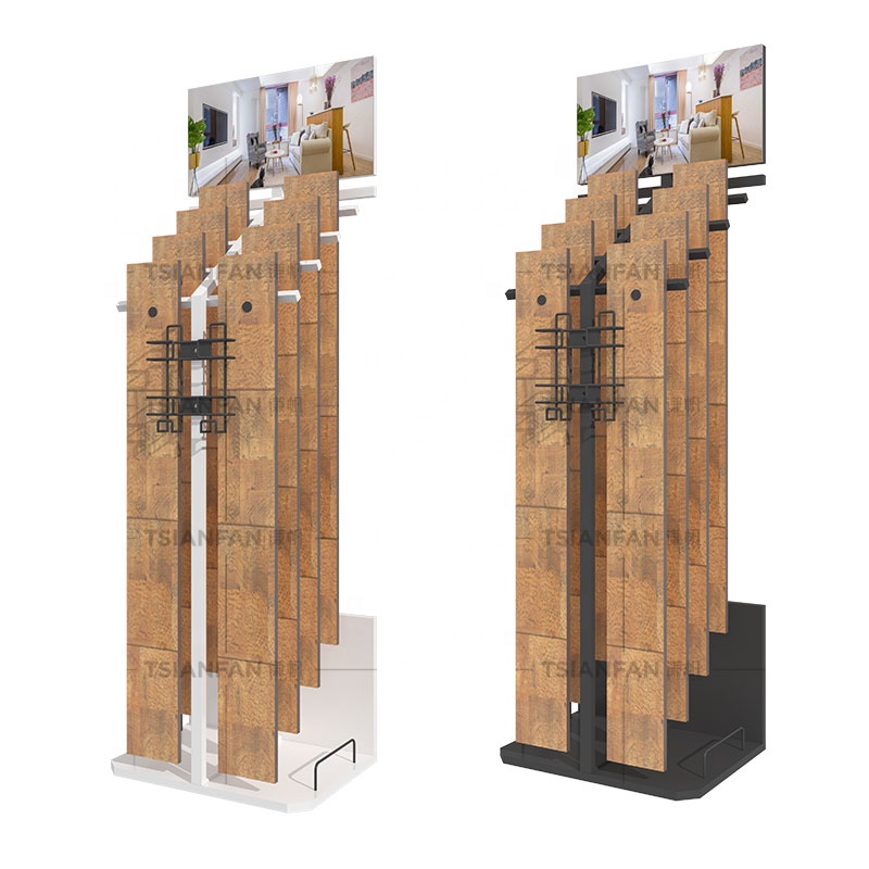 Vinyl Floor Hardwood floor tile Showroom Sample Holder Display Rack Laminate Board Hanging Stand