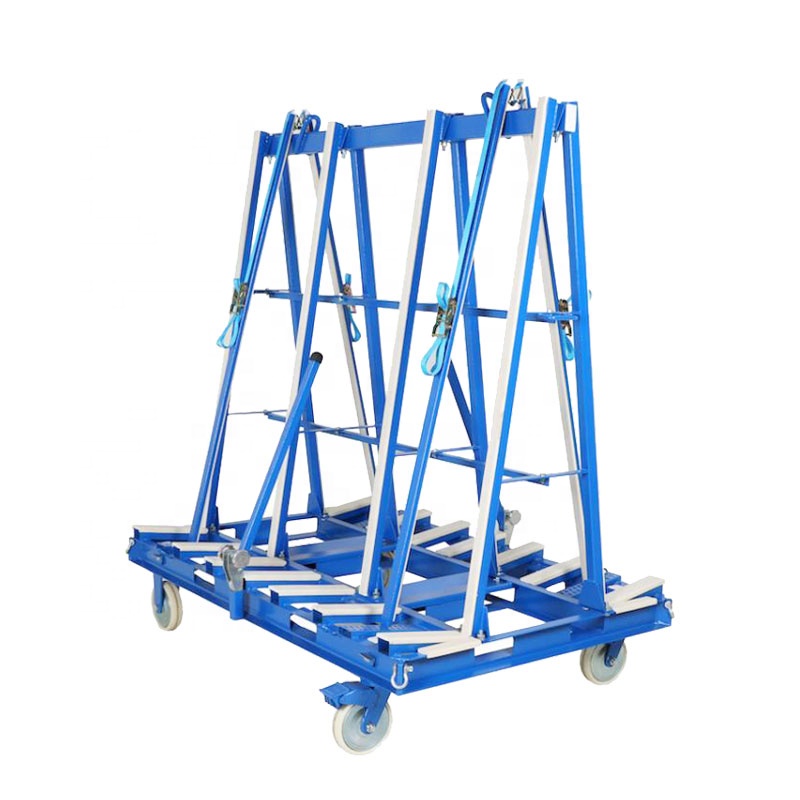 Big transport cart for glass granite slab display marble rock panel ceramic tile stone metal A frame racks