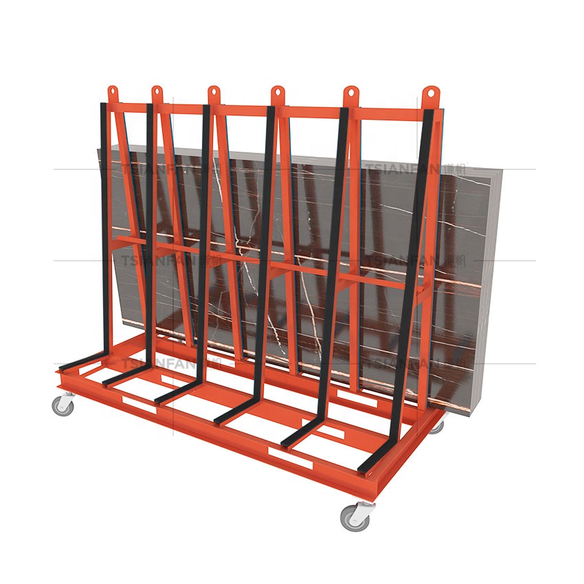 heavy duty glass trolley stoneslab ceramic panel transport cart rack db002-1