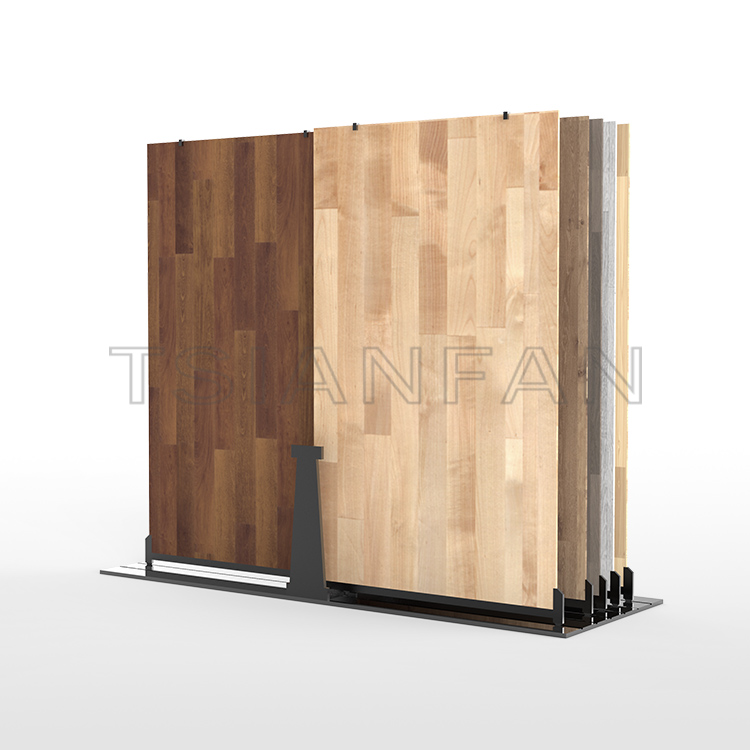 Floor stand push-pull panels Hardwood floor tile wall panels sliding  display  combination-WT4009