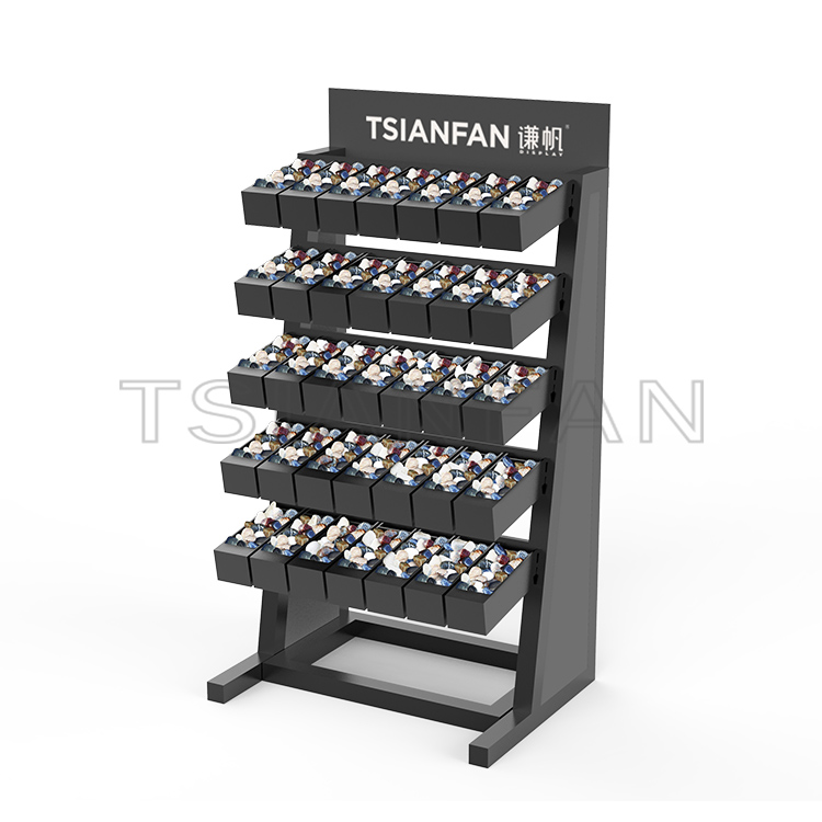 Natural cobblestone stone display Deposit rack China Supplier