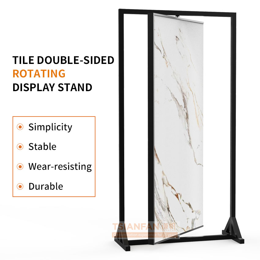 New design Large creamic tile marble slab display stand rotating display stand rack