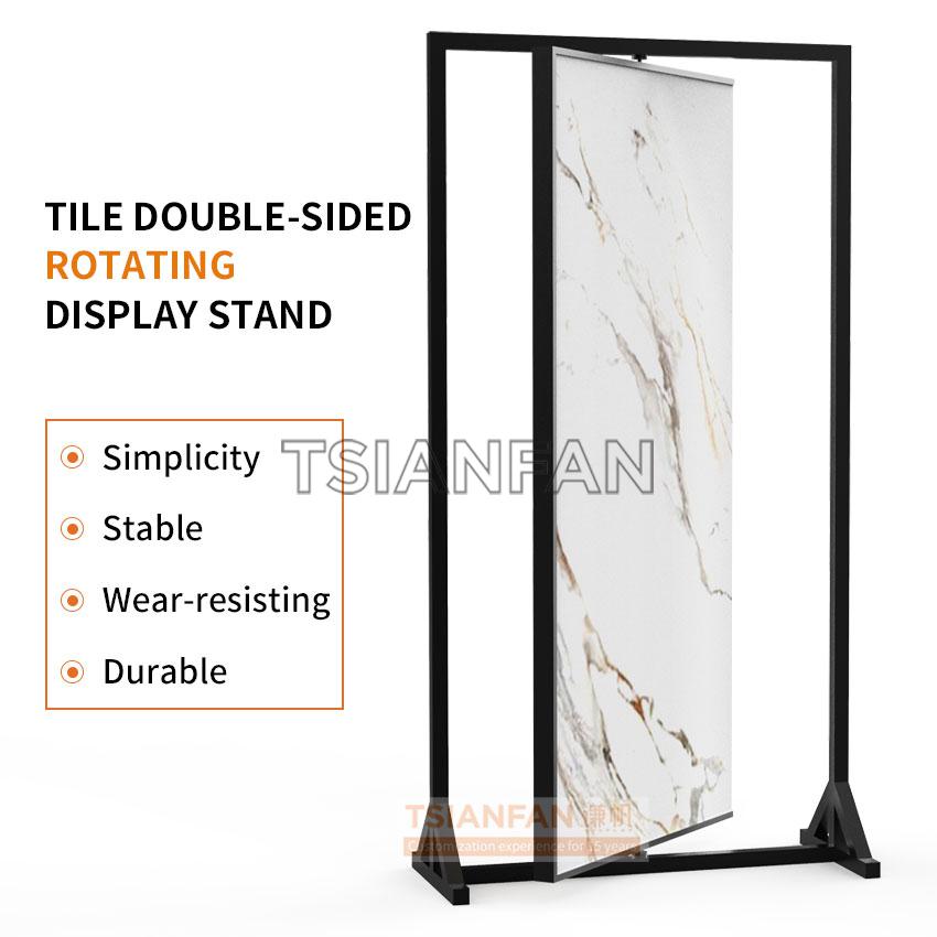 New design Large creamic tile marble slab display stand rotating display stand rack