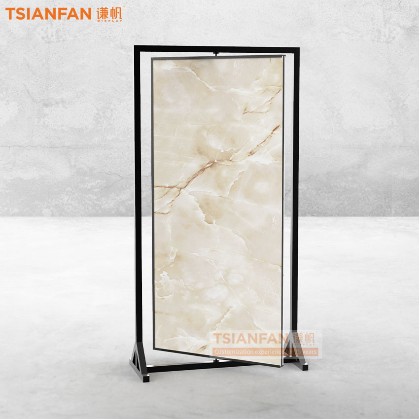 New design Large creamic tile marble slab display stand rotating display stand rack