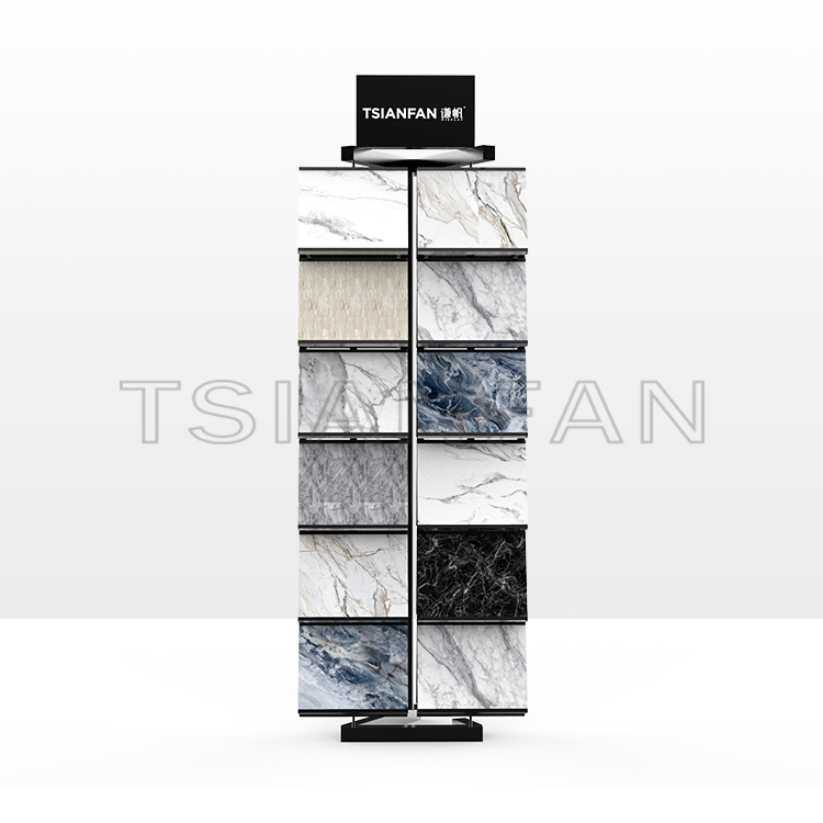 Modern Factory Customize flooring rack tile marble quartzite granite tile stone sample metal display stand srl597