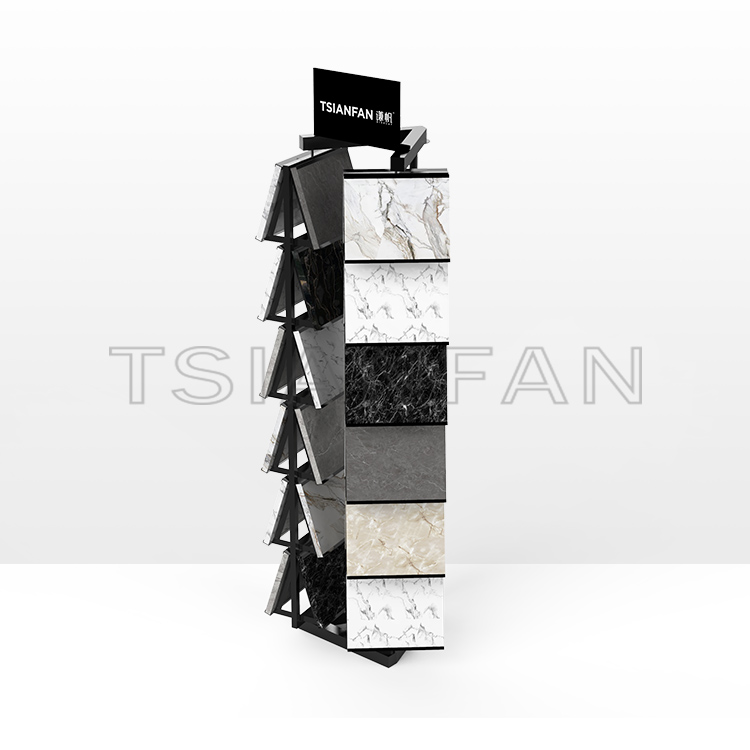 Modern Factory Customize flooring rack tile marble quartzite granite tile stone sample metal display stand srl597