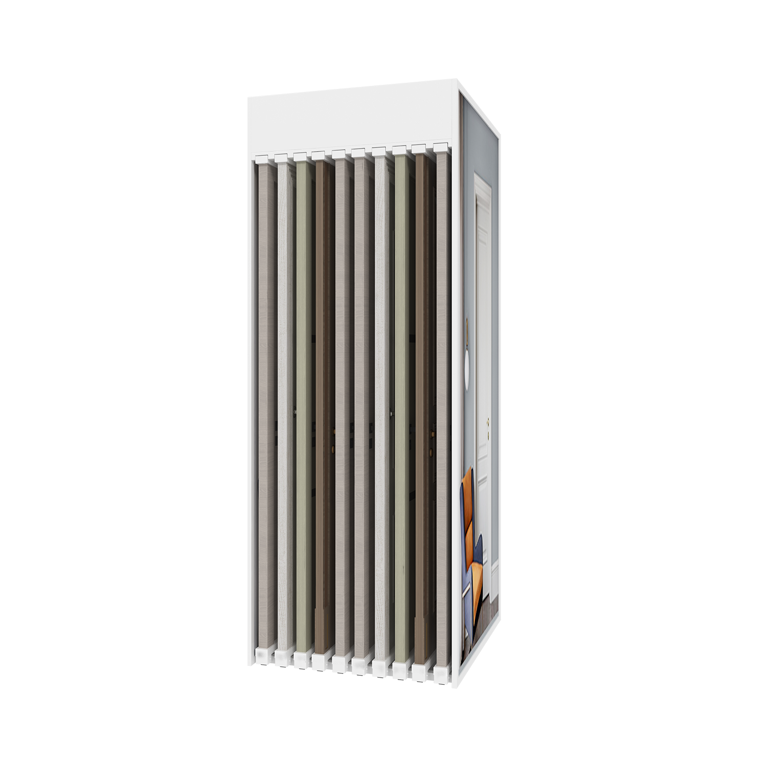 New Design Custom Door Sample Sliding Wooden Cabinet Solid wood floor door rack KK006