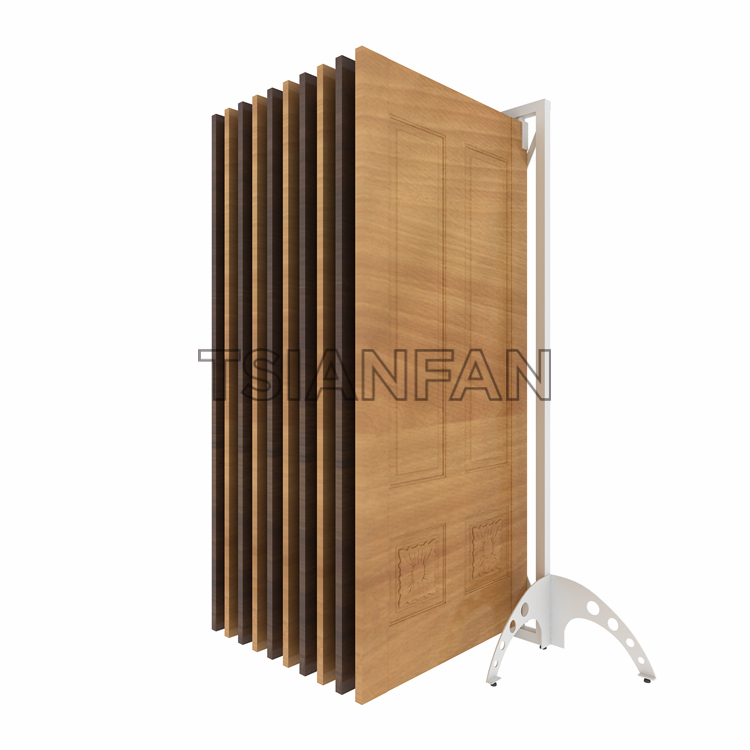 Frame wooden Door page turning Cabinet Stand Showroom Doors Racks
