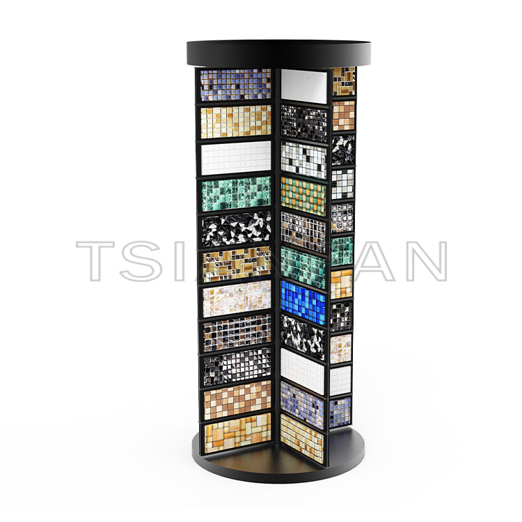 Mosaic tile samples stand upright display rack-ML986
