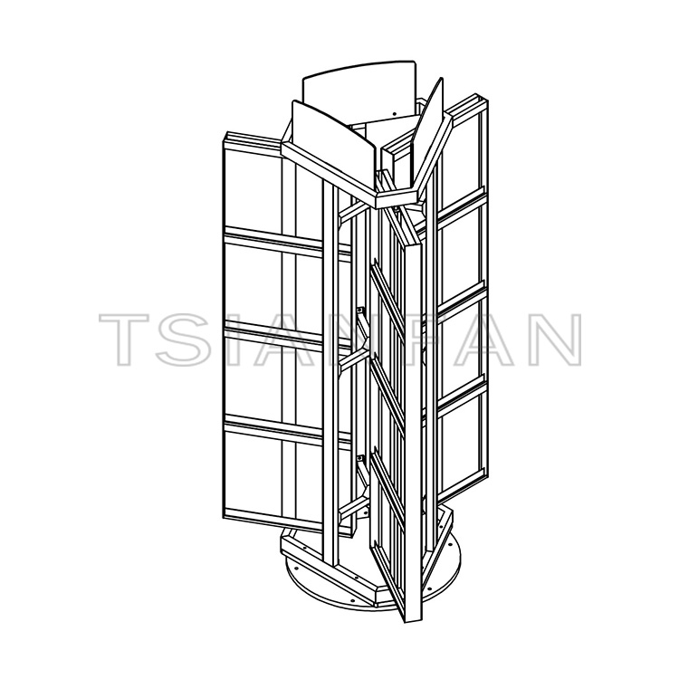 Affordable design rotating mosaic tile stone display shelf-MZ2109