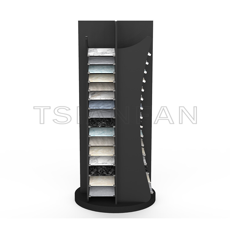 Custom vertical waterfall marble display shelf-SRL701