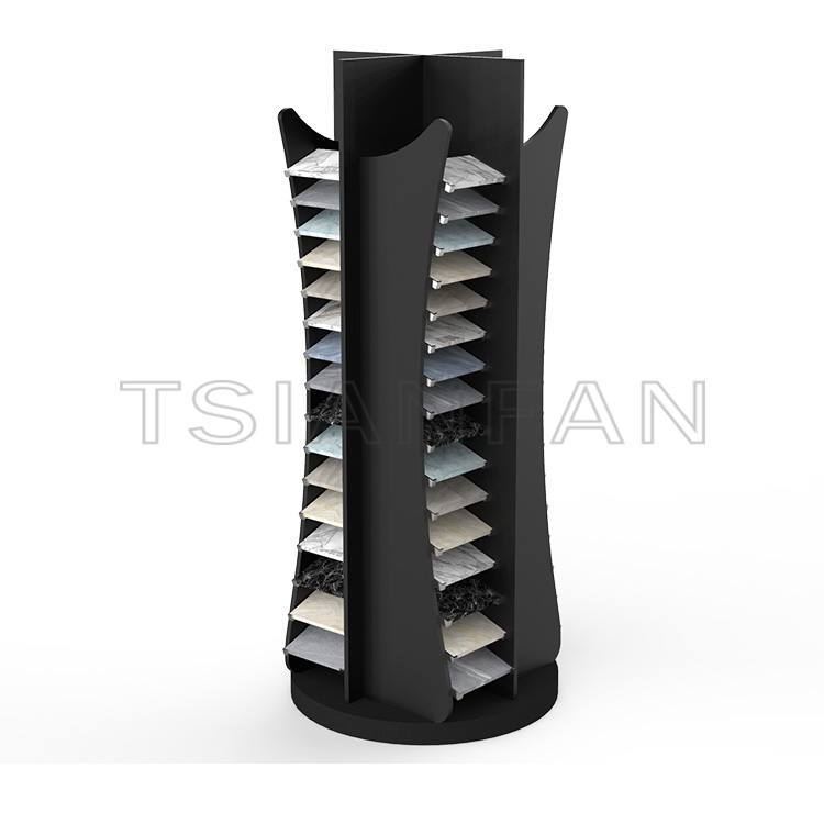 Custom vertical waterfall marble display shelf-SRL701