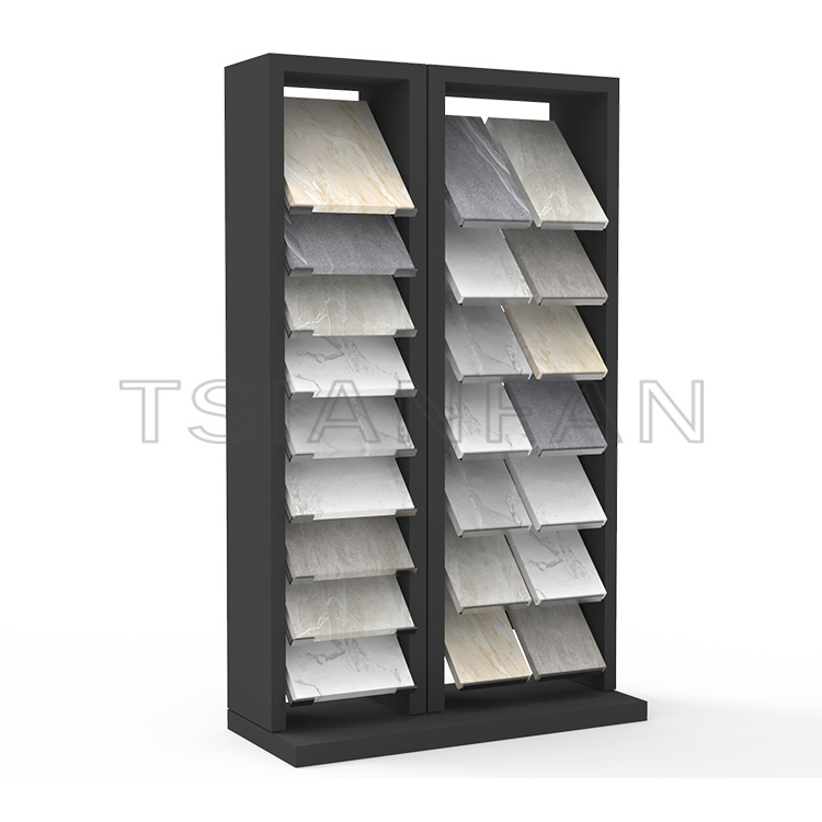 Metal Quartz Stone Floor-to-ceiling Waterfall Display Stand SG806