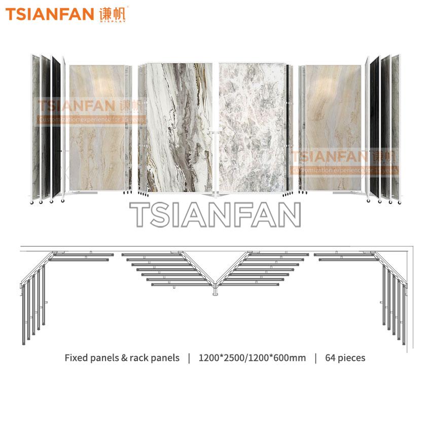 Custom Design Big Sample Slab Push Pull Rolling Marble Slab Factory-CF102