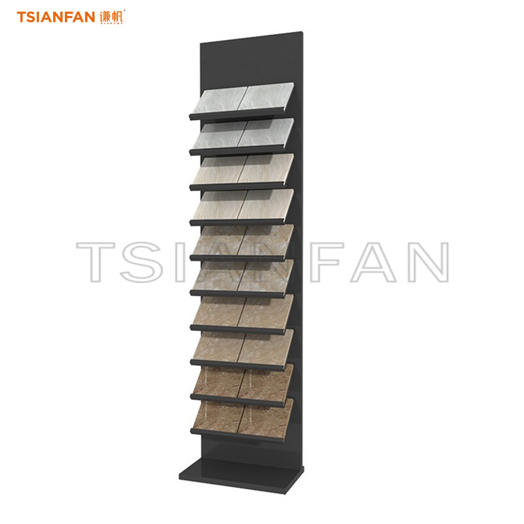 retails stone sample display shelf quartz stone display racks