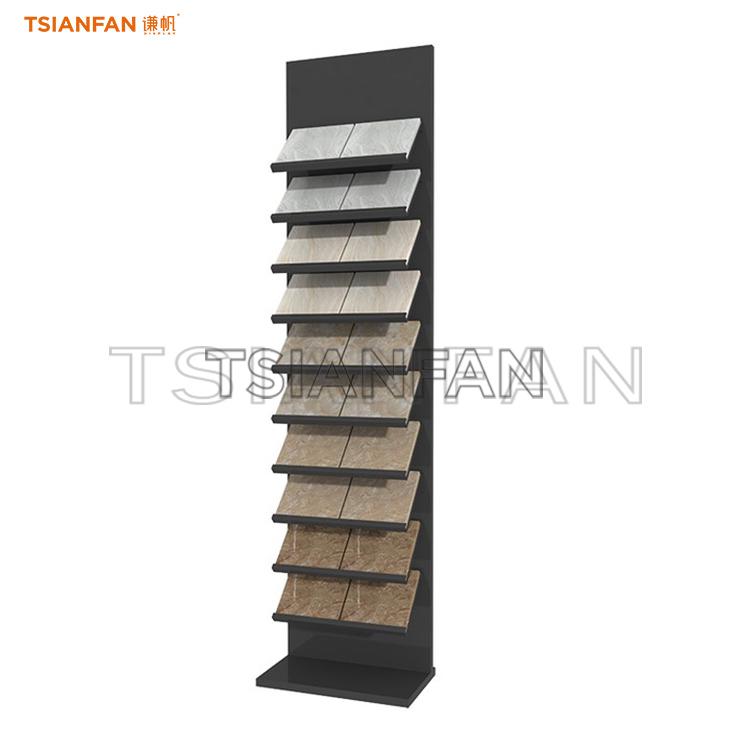 retails stone sample display shelf quartz stone display racks