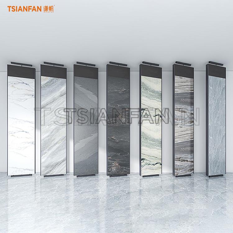 Exhibition hall layout design engineering stone sample rotating display stand