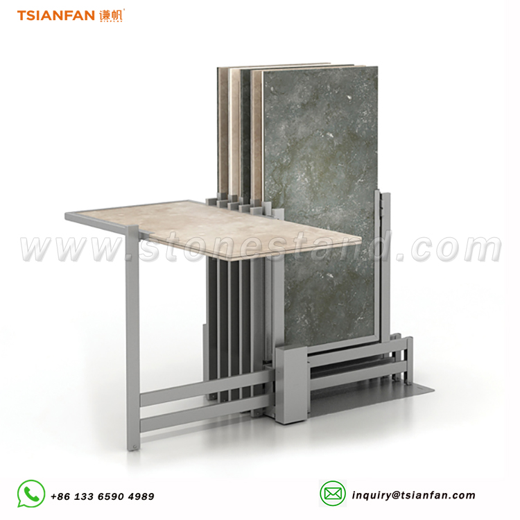 CT602-600*1200mm spot tile push-pull rotating display stand design team 