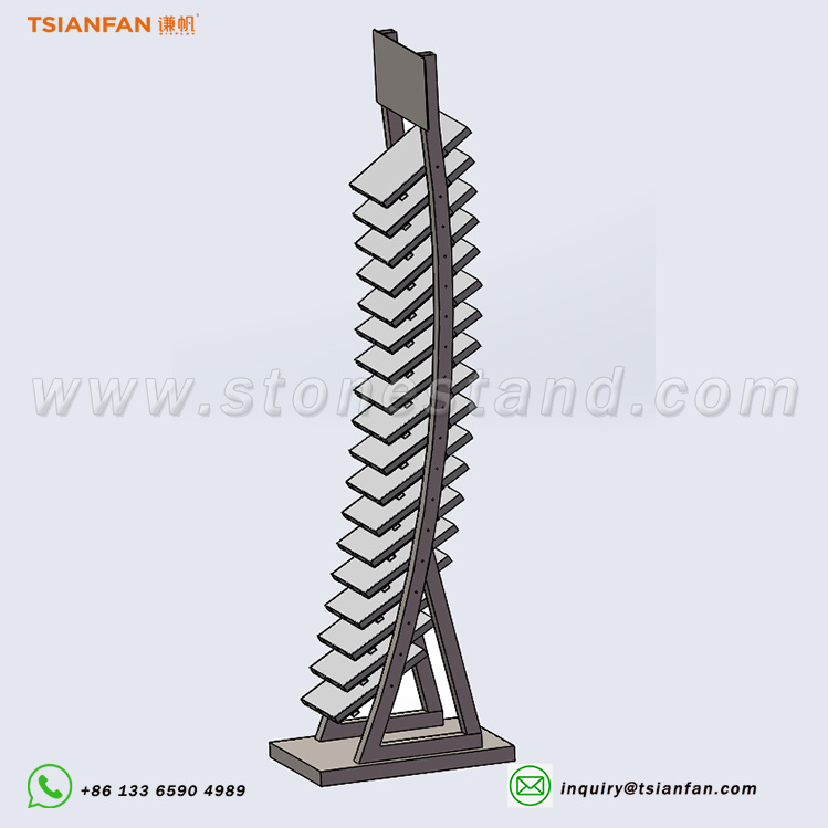 SRL017-250*300mm white display granite sample order display rack stock rapid development display rack