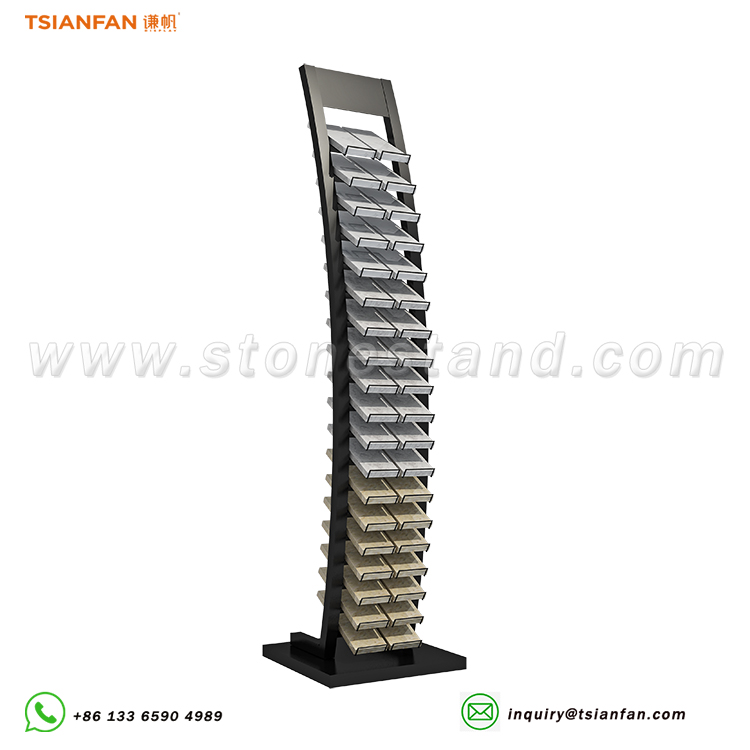 SRL017-120*300mm stone display equipment manufacturer retail spot display shelf tile floor shelf showroom