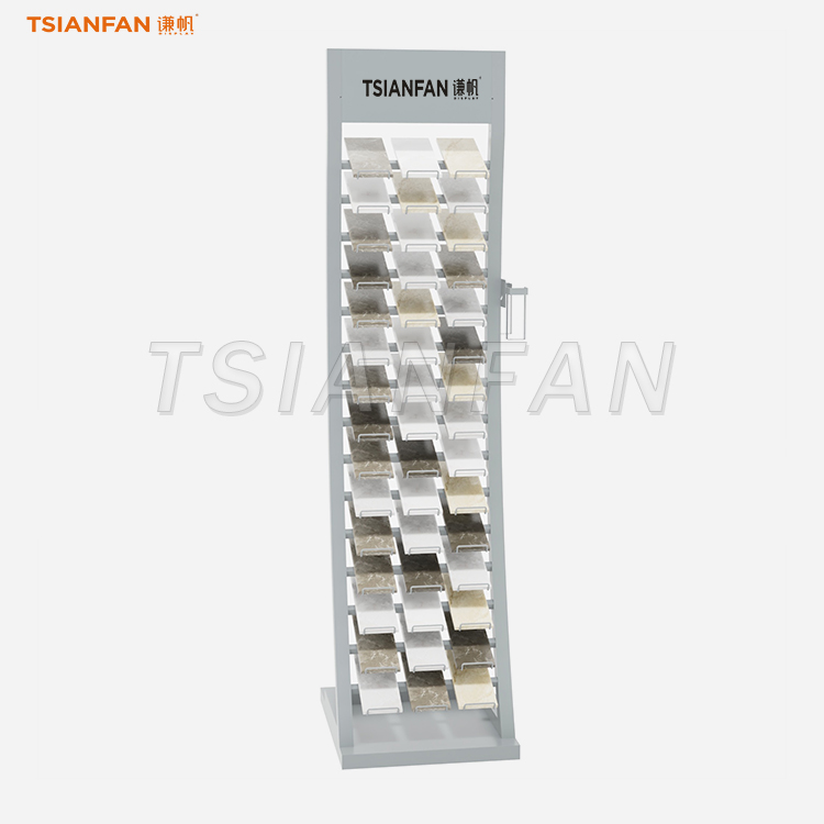 Best-selling quartz stone floor stand granite sample display stand -SRT017