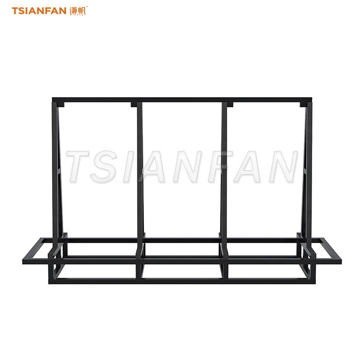 Large rock slab stand Black outdoor metal marble stand -SD150