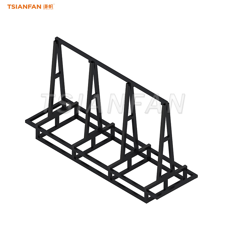 Large rock slab stand Black outdoor metal marble stand -SD150