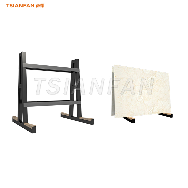 Marble slab shelf warehouse rock slab support floor layout